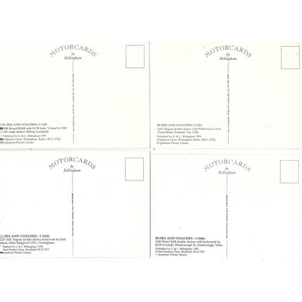 UK BUSES 4 POSTCARDS INC UK POSTAGE