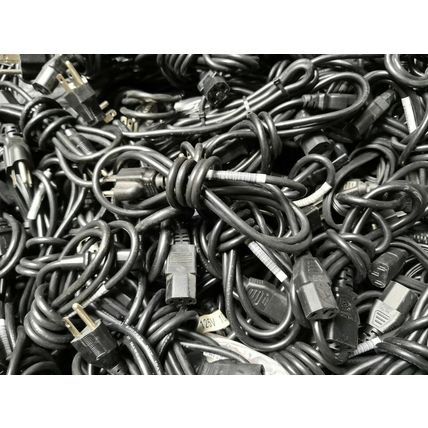 Lot of 10 - 3-Prong Power Cord Cable Desktop Computer Monitor NEMA 5-15P to C13