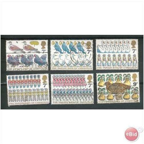 GB 1977 - SG 1044/9 - 12 Days Of Christmas set - used