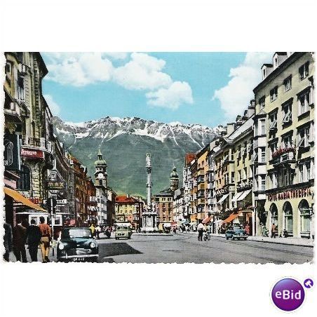 Innsbruck - Maria Theresienstrasse Annasaule 1960s cars