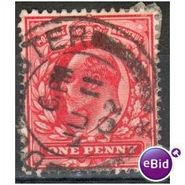GB stamps 1902-10 KEV11 - 1d SG219 Doncaster 3