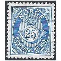 Mi 676: 25 ø blue Definitive Stamp: Posthorn
