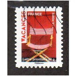 FRA 2009 (56c) 'VACANCES - DECK CHAIR' FINE USED (EBID21125)