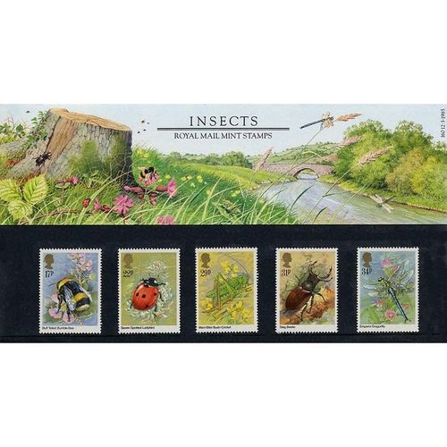 Great Britain 1985 Insects Presentation Pack # 160 Mint NHM SG 1277-1281 stamp