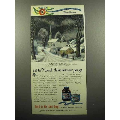 1946 Maxwell House Coffee Ad - White Christmas