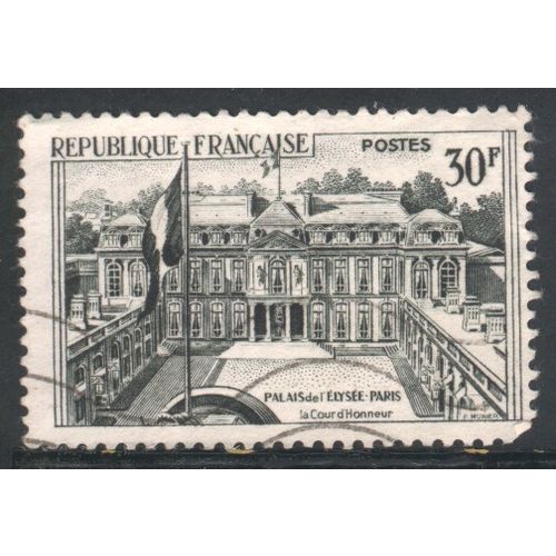 France 1957 - SG1353a - 30fr green - Palais De L'Elysee, Paris - used