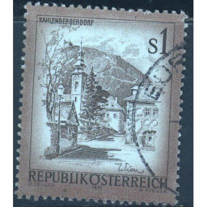 Austria 1973 - SG1675 - 1s sepia and brown - Kahlenbergerdorf, Vienna - used