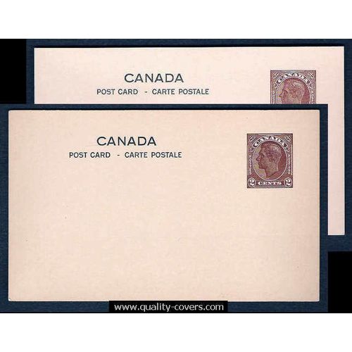Canada #P68c Postal Card George VI MINT Dark Brown UNLISTED