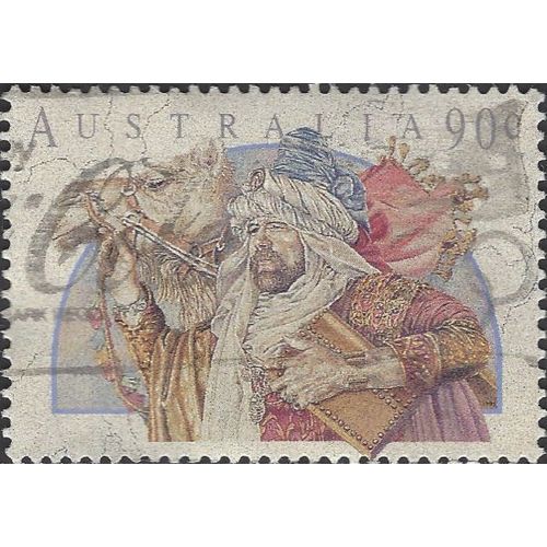 AUSTRALIA, CHRISTMAS, Wise Man with Camel, brown 1991, 90c, #3
