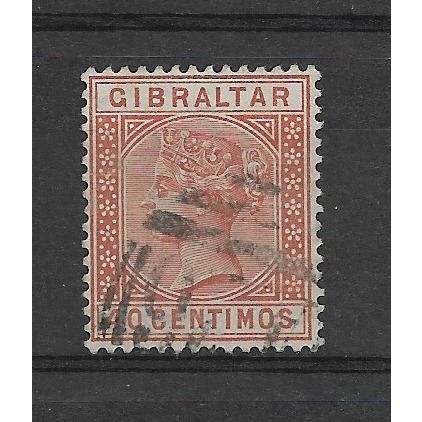 Gibraltar.SG27 40c Orange-Brown.Fine Used.Sept19b