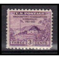 752 3c Washington's Hdqs Fine MNH ZA2851