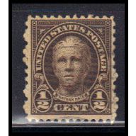 Used 653 1/2c Nathan Hale Barely Clears KA7346