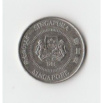 SINGAPORE COIN - 10 CENTS 1986/VF