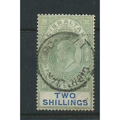 gibraltar stamps edward sg62 sg 63 used fu pmk 1906 mult.crown ca