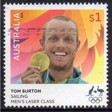 Australia 2016 Olympic Gold Medal Winners - Tom Burton, Sailing $1 Used