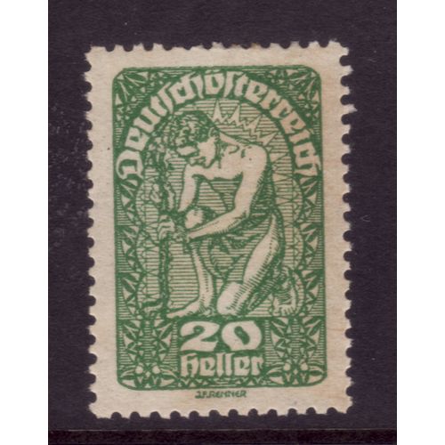AUSTRIA 1919 SG344 20H GREEN NEW REPUBLIC M/MINT #5
