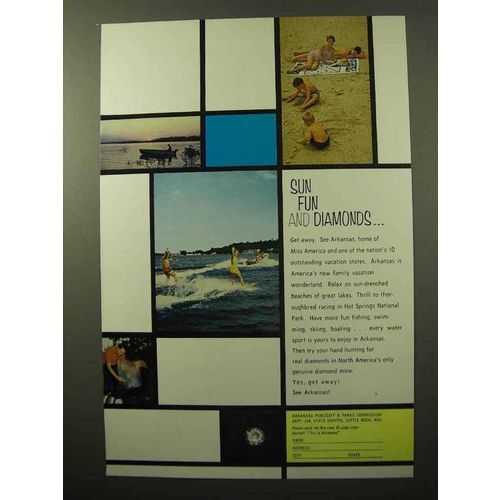 1964 Arkansas Tourism Ad - Sun Fun and Diamonds