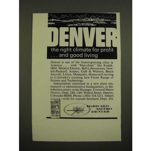 1969 Metro Denver, Colorado Ad - The Right Climate for Profit