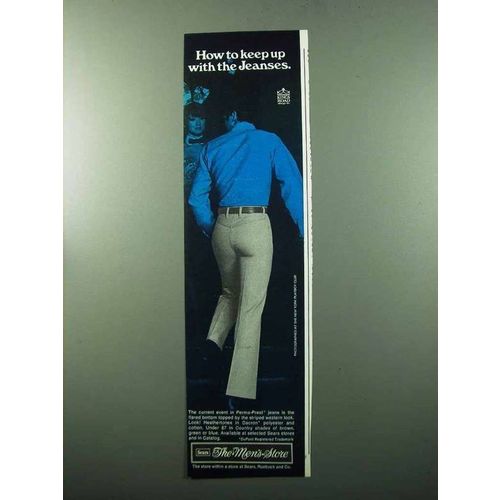1969 Sears Perma-Prest Jeans Ad - Keep up With Jeanses