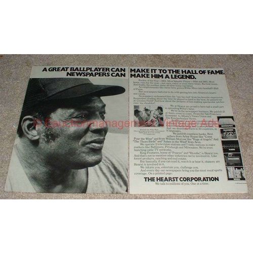 1981 Herst Corporation 2-page Ad, with Willie Mays!!!