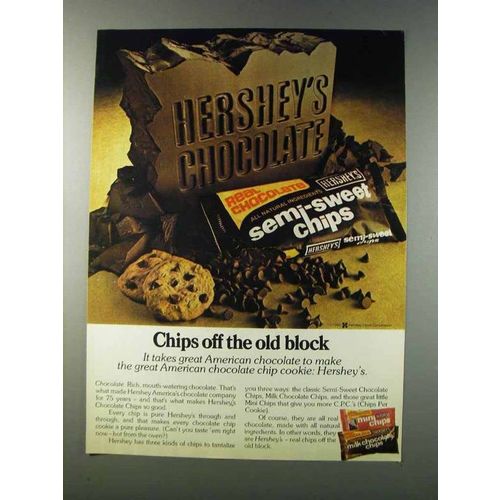 1981 Hershey's Semi-sweet chips Ad - Off the Old Block