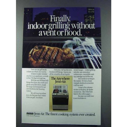 1981 Jenn-Air Ventless Grill-Range Ad - Indoor Grilling