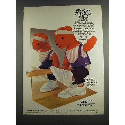 1984 Sporto Shoes Ad - Cuddles Your Feet