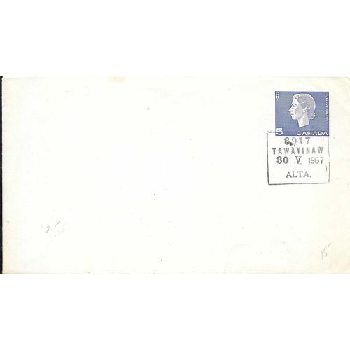 Tawatinaw MOON, Alberta cancel, 1967, RF C, CTO