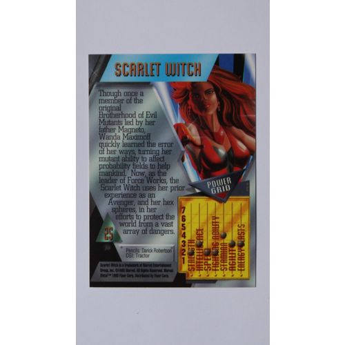 Marvel Metal 1995 Base trading card # 25 Scarlet Witch (A) - Fleer