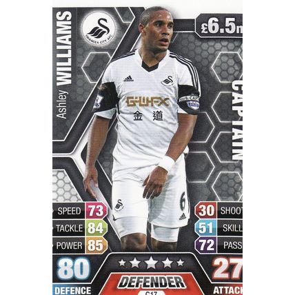 Match Attax 2013/2014 Extra C17 Ashley Williams Swansea City