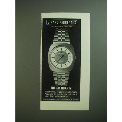 1974 Girard Perregaux GP Quartz Watch Advertisement