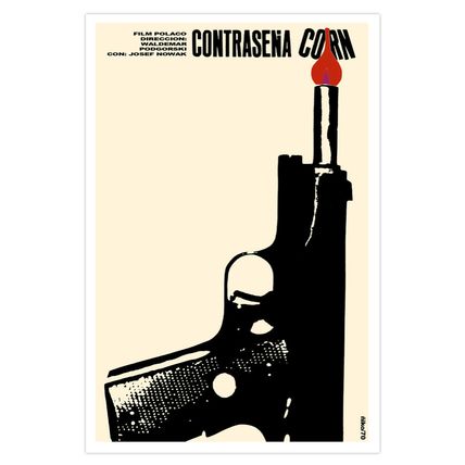 Cuban movie Poster.RUSSIAN Gun.Polish art film.Corn.Modern Home room decor art