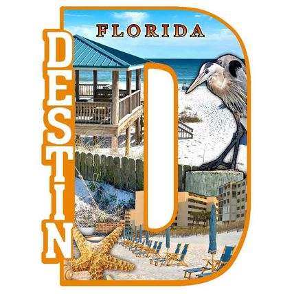 Destin Florida Capitol D Fridge Magnet