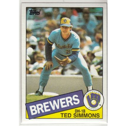 1985 Topps Baseball card 318 Ted Simmons