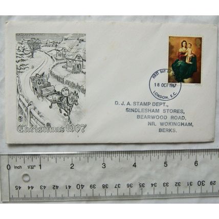 1967 first day cover Christmas