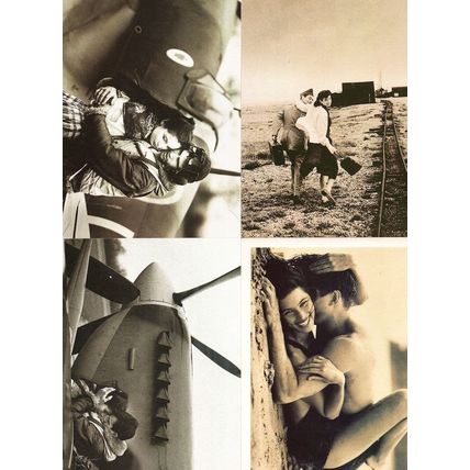 Models Making Love In Plane Cockpit 4x Real Photo 1980s Postcard s