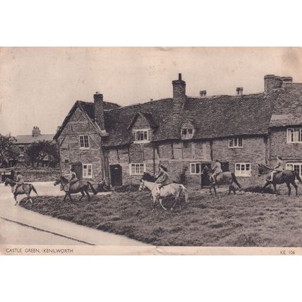 Horse & Riders Charging at Castle Green Kenilworth Postcard