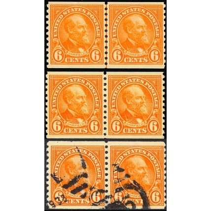 723, Pair - Line Pair And A Used Pair XF NH GEMS Cat $115.70 - Stuart Katz