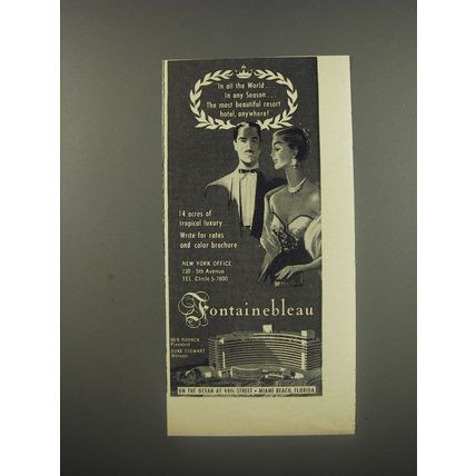 1956 Fontainebleau Resort Ad - In all the world in any Season