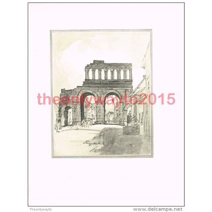 Autun, Pont D'Arroux, France, Book Illustration (Print), c1925