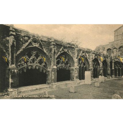 Canterbury Cathedral, Cloisters, Kent, E Crow Postcard