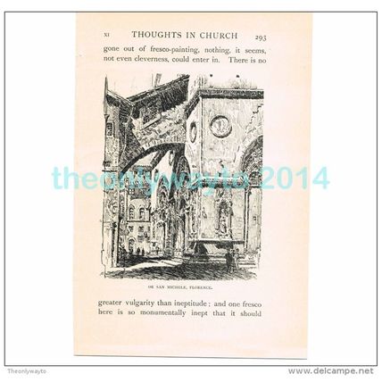 OR SAN MICHELE, FLORENCE, ITALY, BOOK ILLUSTRATION/PRINT, 1904