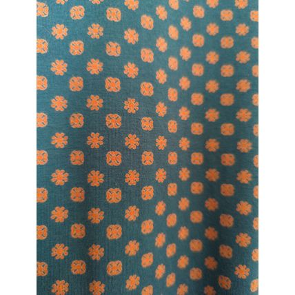 Matilda Jane Ruffled Wrap Dress Teal Blue Orange Size Large