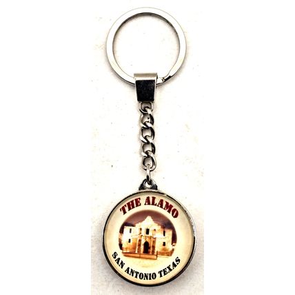 San Antonio Texas The Alamo Keychain Luggage Purse Bag Fob Vintage Souvenir (B15