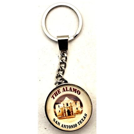 San Antonio Texas The Alamo Keychain Luggage Purse Bag Fob Vintage Souvenir (B15