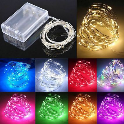 20/50/100 LED Battery Light Rice Wire Copper Fairy String Xmas Lights Gift Party