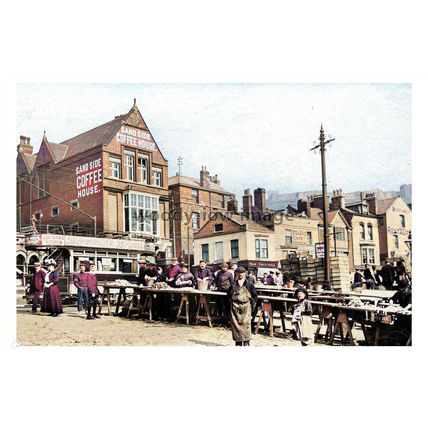 ptc3646 - Yorks - Fish Market by Sand Side Coffee House, Scarborough - print 6x4