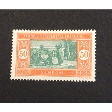French Colonies Senegal mint stamps 1925 sg 120 50c Market green & orange-red MH