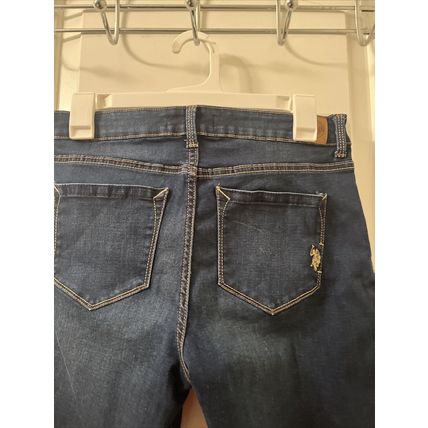 U.S. Polo Assn. Blue Denim Jean Cut Off Shorts Pockets Women's Size 8 Slim Fit
