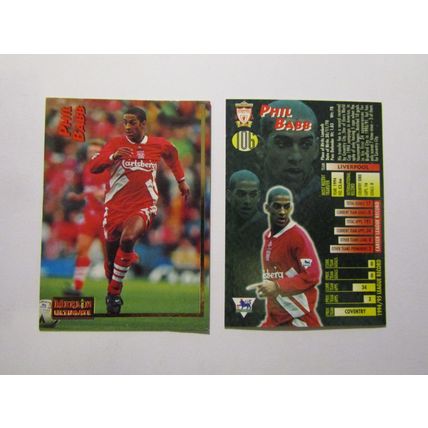 106. Phil Babb - Liverpool - Merlin Ultimate P. L 1995/96 Football Card (ef1)